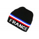 Bonnet France Bleu Blanc Rouge Drapeau Tricolore en Laine Noire BONNETS Nyls Création