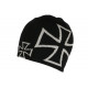 Bonnet croix de Malte Noir et Gris Style Motard Biker BONNETS Nyls Création