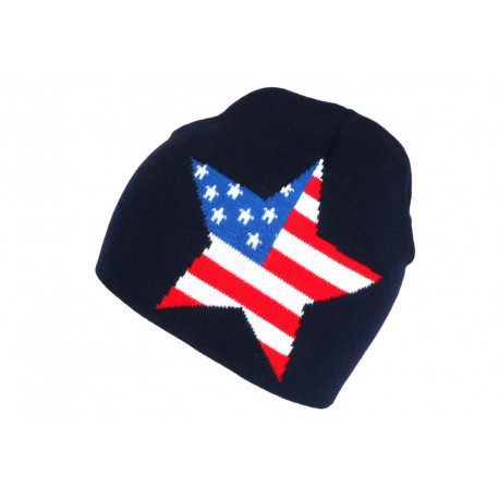 Bonnet USA Drapeau Americain Etoile Bleu Fashion BONNETS Nyls Création