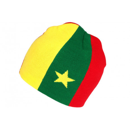 Bonnet Jaune Vert Rouge Etoile Rasta Fashion Jamaique BONNETS Nyls Création