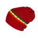 Bonnet Rasta Rouge Long Oversize en Laine Tendance Ben BONNETS Nyls Création