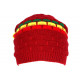 Bonnet Rasta Rouge Long Oversize en Laine Tendance Ben BONNETS Nyls Création