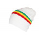 Bonnet Rasta Blanc Long Oversize en Laine Fashion Ben BONNETS Nyls Création