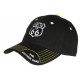 Casquette Route 66 Noire et Jaune Mother Road Baseball Biker CASQUETTES Nyls Création