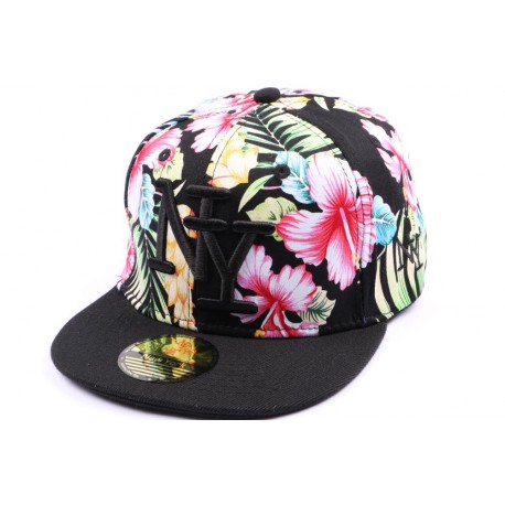 Casquette Snapback NY Noire Florale enfant jusqu'a 9 ans ANCIENNES COLLECTIONS divers