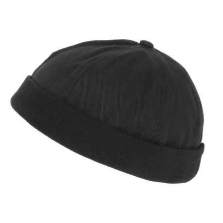 Bonnet marin Noir tendance, bonnet docker coton homme femme livré 48h!