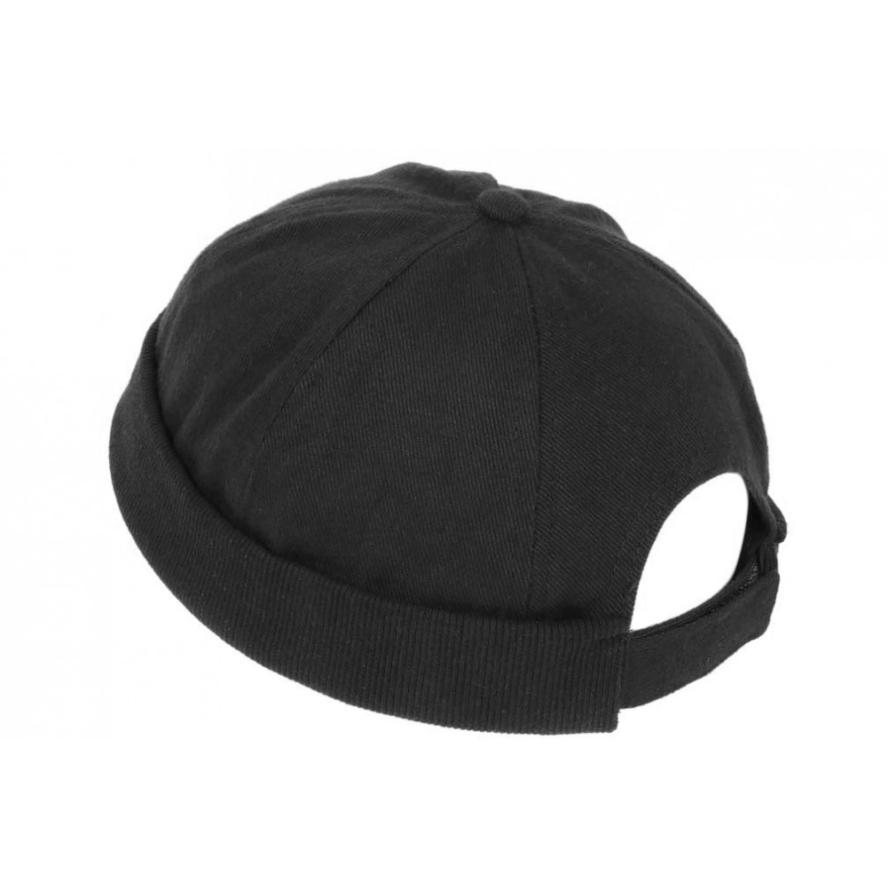 Bonnet marin Noir tendance, bonnet docker coton homme femme livré 48h!