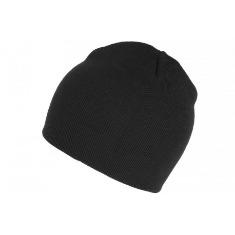 Bonnet noir en laine tendance, bonnet court homme et femme livré 48h!