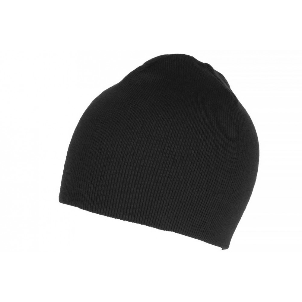 Bonnet Homme Noir Simple en Laine - Casquettes Bonnets