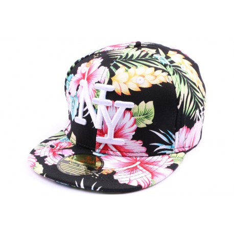 Casquette Snapback Ny Noire Version florale enfant jusqu'a 9ans ANCIENNES COLLECTIONS divers