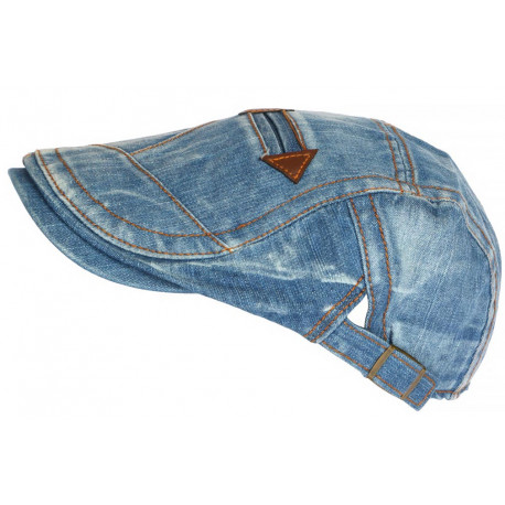 Casquette Plate Bleu Denim Beret Coton Fashion Weryk CASQUETTES Nyls Création