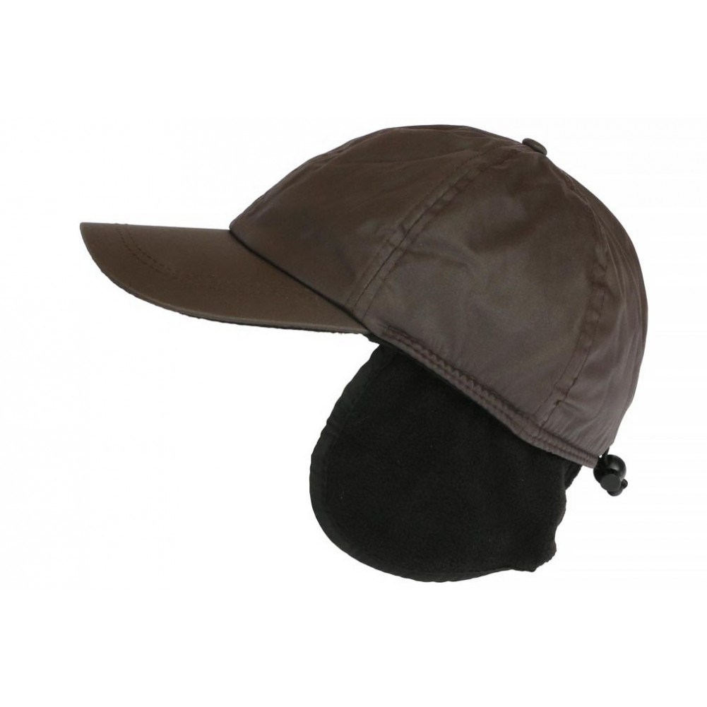 Casquette cache oreille Marron, casquette homme hiver imperméable