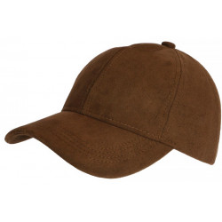 Casquette Daim Marron Classe Suedine Kalter Baseball CASQUETTES Nyls Création