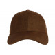 Casquette Daim Marron Classe Suedine Kalter Baseball CASQUETTES Nyls Création