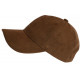 Casquette Daim Marron Classe Suedine Kalter Baseball CASQUETTES Nyls Création