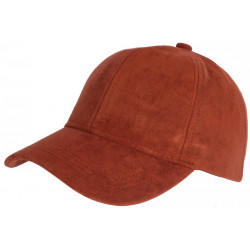 Casquette Daim Orange Rouille Classe Suedine Kalter Baseball CASQUETTES Nyls Création