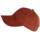 Casquette Daim Orange Rouille Classe Suedine Kalter Baseball CASQUETTES Nyls Création