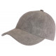 Casquette Daim Grise Classe Suedine Kalter Baseball CASQUETTES Nyls Création