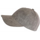 Casquette Daim Grise Classe Suedine Kalter Baseball CASQUETTES Nyls Création