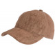 Casquette Daim Marron Tabac Classe Suedine Kalter Baseball CASQUETTES Nyls Création