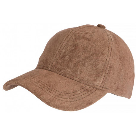 Casquette Daim Marron Tabac Classe Suedine Kalter Baseball CASQUETTES Nyls Création