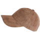 Casquette Daim Marron Tabac Classe Suedine Kalter Baseball CASQUETTES Nyls Création