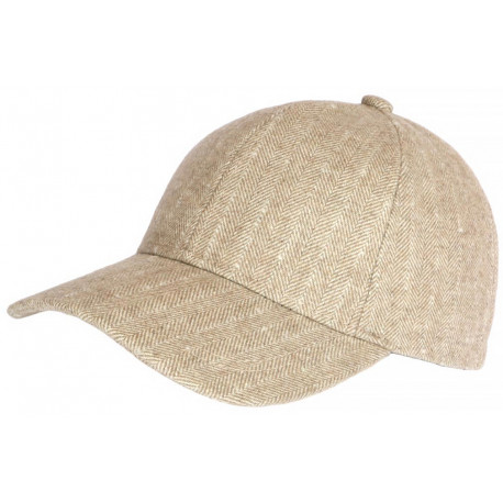 Casquette Baseball Laine Camel a Chevrons Tradition Britty CASQUETTES Nyls Création