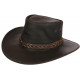 Grand chapeau Cuir Huile Marron Australien Terry Aussie Apparel CHAPEAUX Aussie Apparel