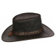 Grand chapeau Cuir Huile Marron Australien Terry Aussie Apparel CHAPEAUX Aussie Apparel