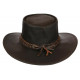 Grand chapeau Cuir Huile Marron Australien Terry Aussie Apparel CHAPEAUX Aussie Apparel