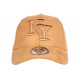 Casquette NY Daim Camel Classe et Tendance Visiere Baseball Utchy CASQUETTES Hip Hop Honour