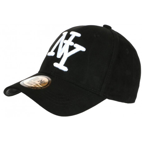 Casquette NY Daim Noire Tendance Classe Visiere Baseball Utchy CASQUETTES Hip Hop Honour