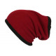 Bonnet Tube Snood Rouge Polaire Réversible Noir Kosd BONNETS Nyls Création