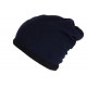 Bonnet Tube Snood Bleu Marine Polaire Réversible Noir Kosd BONNETS Nyls Création