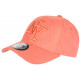 Casquette NY Daim Orange Corail Tendance Visiere Baseball Utchy CASQUETTES Hip Hop Honour