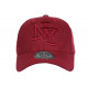 Casquette NY Daim Rouge Tendance et Classe Visiere Baseball Utchy CASQUETTES Hip Hop Honour