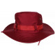 Chapeau Bob safari Bordeaux Rouge en Coton Azzy Bob Safari Nyls Création