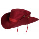 Chapeau Bob safari Bordeaux Rouge en Coton Azzy Bob Safari Nyls Création