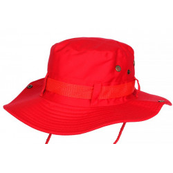 Chapeau Bob safari Rouge Vif Tendance en Coton Azzy Bob Safari Nyls Création