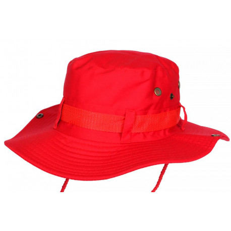 Chapeau Bob safari Rouge Vif Tendance en Coton Azzy Bob Safari Nyls Création