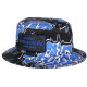 Chapeau Bob Plata o Plomo Bleu et Noir Strass Streetwear Colombia Bogota BOB SKR