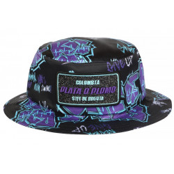 Chapeau Bob Plata o Plomo Violet et Noir Strass Streetwear Colombia BOB SKR