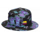 Chapeau Bob Plata o Plomo Violet et Noir Strass Streetwear Colombia BOB SKR