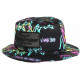 Chapeau Bob Plata o Plomo Rose Bleu et Noir Strass Streetwear Colombia BOB SKR