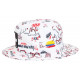 Chapeau Bob Plata o Plomo Blanc et Rouge Strass Streetwear Colombia BOB SKR