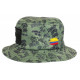 Chapeau Bob Plata o Plomo Vert et Noir Strass Streetwear Colombia BOB SKR