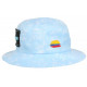 Chapeau Bob Plata o Plomo Bleu Clair Strass Streetwear Colombia BOB SKR