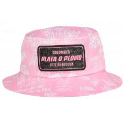 Chapeau Bob Plata o Plomo Rose Pastel Strass Streetwear Colombia BOB SKR