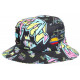 Chapeau Bob El Patron Bleu et Noir Strass Streetwear Colombia BOB SKR