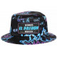 Chapeau Bob El Patron Bleu et Violet Strass Streetwear Colombia BOB SKR